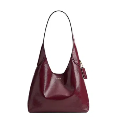 Coach Brooklyn Shoulder Bag 28 In Burgundy