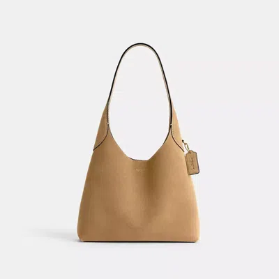 Coach Brooklyn Shoulder Bag 28 In Beige/brown