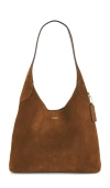 Coach Brooklyn 28 Brown With Single Shoulder Strap And Logo Lettering On The Front In Suede Woman In Brown