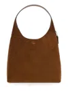 Coach 'brooklyn 39' Brown With Top Handle And Logo Lettering On The Front In Suede Woman