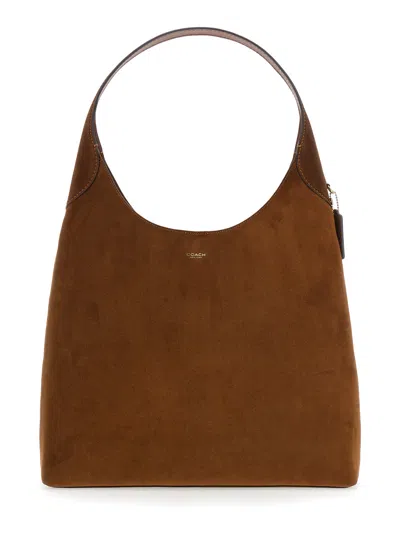 Coach Brooklyn 39 Suede Leather Hobo Bag In Brown
