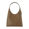 Coach Brooklyn 39 Dark Stone Leather Shoulder Bag In Beige