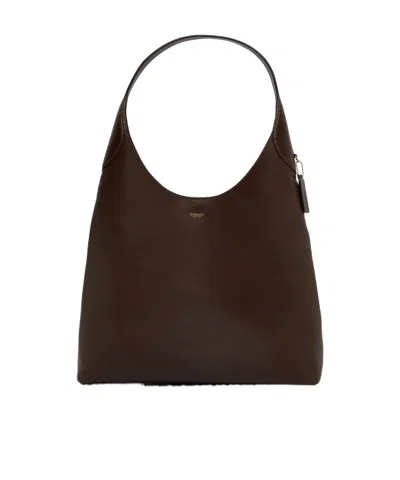 Coach Maple Brooklyn 28 Leather Shoulder Bag In Brown