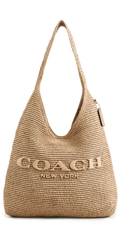 Coach 39 Brooklyn Embossed-logo Shoulder Bag In Brown