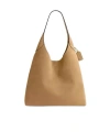 Coach Suede Brooklyn 39 Shoulder Bag In Sand-colored
