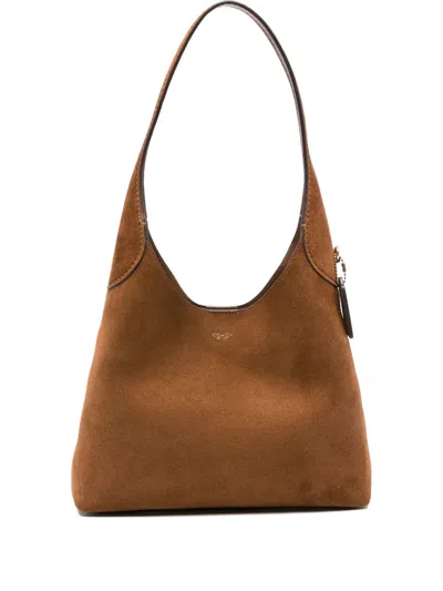 COACH BROOKLYN SUEDE SHOULDER BAG
