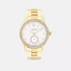 Coach Brooks Automatic Watch, 38mm In Gold