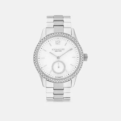 Coach Brooks Automatic Watch, 38mm In Metallic