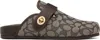 Coach Brown Blake Signature Jacquard Clog Loafers In Oak / Maple