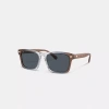 Coach Keyhole Square Sunglasses In Brown Blue Grey Gradient