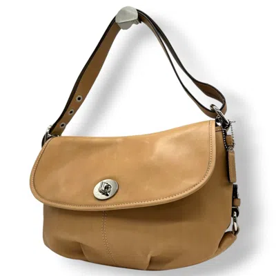 Pre-owned Coach Brown Camel Light Brown Leather Handbag Shoulder Bag ()