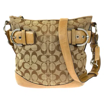 Pre-owned Coach Brown Canvas Pochette Shoulder Bag ()