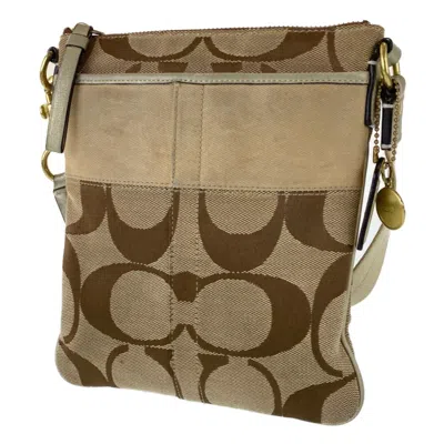 Pre-owned Coach Brown Canvas Pochette Shoulder Bag ()