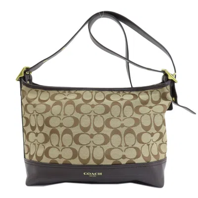 Pre-owned Coach Brown Canvas Shoulder Bag ()