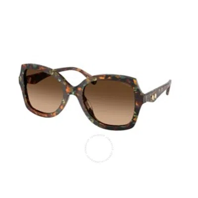 Coach Brown Gradient Butterfly Ladies Sunglasses Hc8410u 584474 56