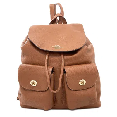 Pre-owned Coach Brown Leather Backpack ()