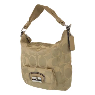 Pre-owned Coach Brown Leather Canvas Shoulder Bag ()