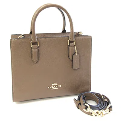 Pre-owned Coach Brown Leather Handbag Shoulder Bag ()
