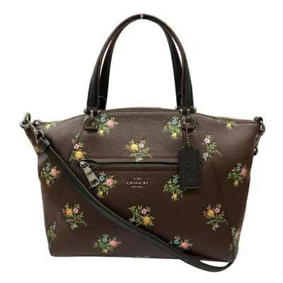 Pre-owned Coach Brown Leather Handbag Shoulder Bag Tote Bag ()