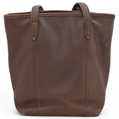 Pre-owned Coach Brown Leather Handbag Shoulder Bag Tote Bag ()