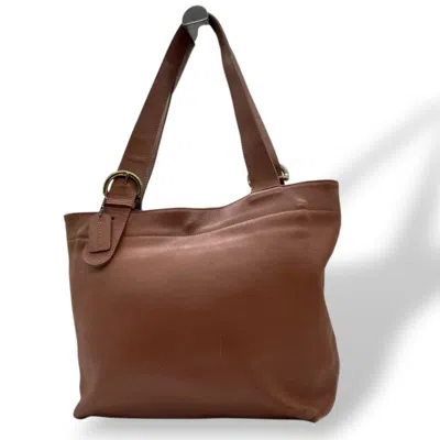 Pre-owned Coach Brown Leather Handbag Shoulder Bag Tote Bag ()