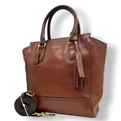 Pre-owned Coach Brown Leather Handbag Shoulder Bag Tote Bag ()