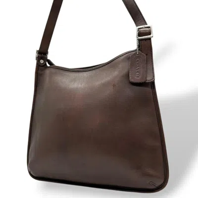 Pre-owned Coach Brown Leather Handbag Shoulder Bag Tote Bag ()