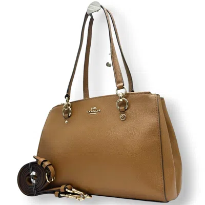 Pre-owned Coach Brown Leather Handbag Shoulder Bag Tote Bag ()