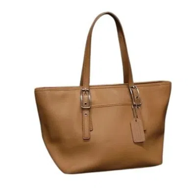 Pre-owned Coach Brown Leather Handbag Shoulder Bag Tote Bag ()