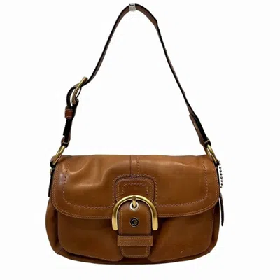 Pre-owned Coach Brown Leather Shoulder Bag ()