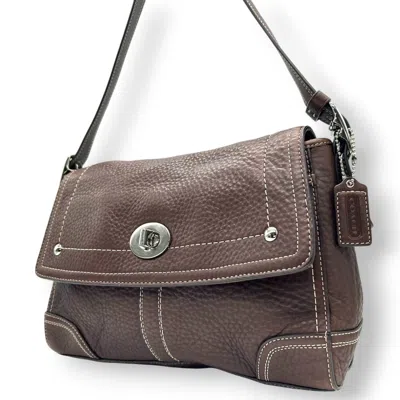 Pre-owned Coach Brown Leather Shoulder Bag ()