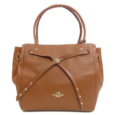 Pre-owned Coach Brown Leather Tote Bag ()