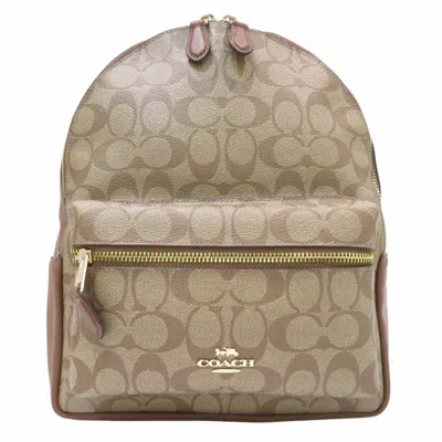 Pre-owned Coach Brown Pvc Leather Backpack ()