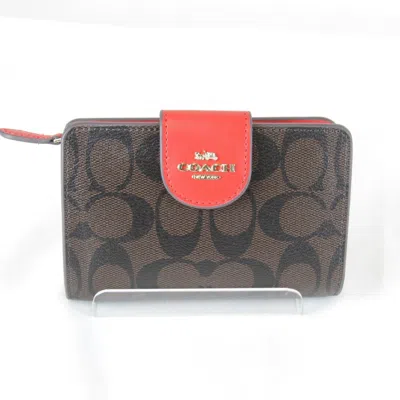 Pre-owned Coach Brown Pvc Leather Wallet (bi-fold) ()