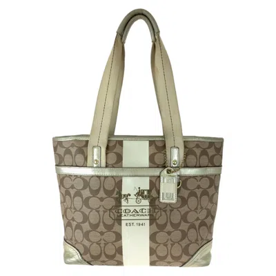 Pre-owned Coach Brown Pvc Shoulder Bag Tote Bag ()
