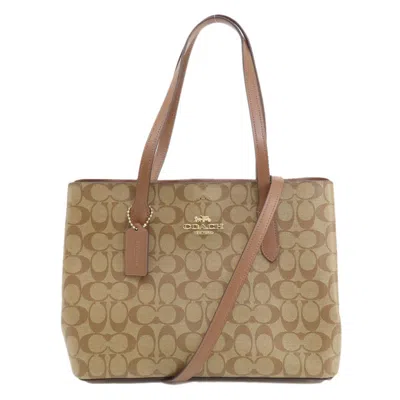Pre-owned Coach Brown Pvc Tote Bag ()