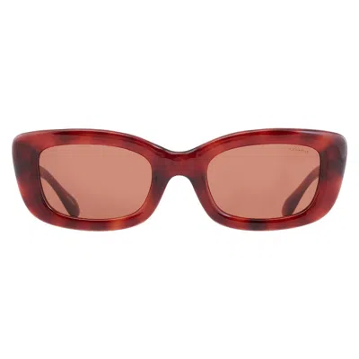 Coach Brown Rectangular Ladies Sunglasses Hc8390u 577473 51 In Burgundy