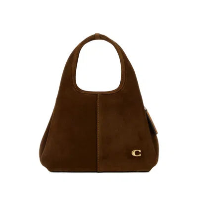 Coach Lana Top-handle Suede Shoulder Bag In Brown