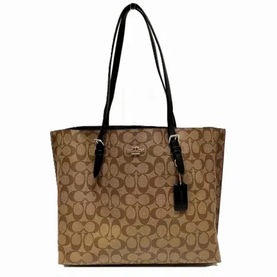 Pre-owned Coach Brown Signature Line Tote Bag ()