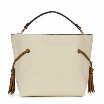 Pre-owned Coach Brown White Leather Shoulder Bag ()