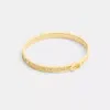 Coach Brushed Buckle Hinged Bangle In Gold