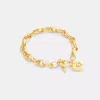 Coach Brushed Link Heart Chain Bracelet In Gold