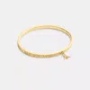 Coach Brushed Rexy Charm Hinged Bangle In Gold