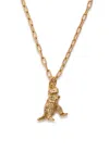 Coach Brushed Rexy Necklace In Gold