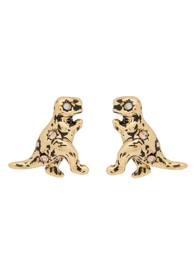 Coach Brushed Rexy Stud Earrings In Gold