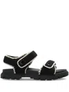 Coach Brynn Crochet Double-strap Sandals In Black