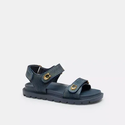 Coach Brynn Sandal In Loved Denim In Blue