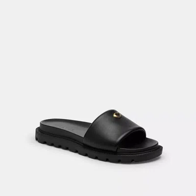 Coach Brynn Slide Sandal In Black