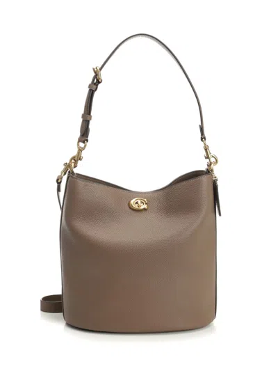 Coach Bucket Bag Handbags Grey