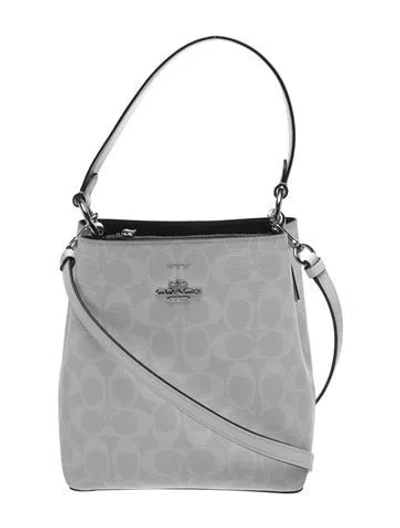 Pre-owned Coach Bucket Bag In White
